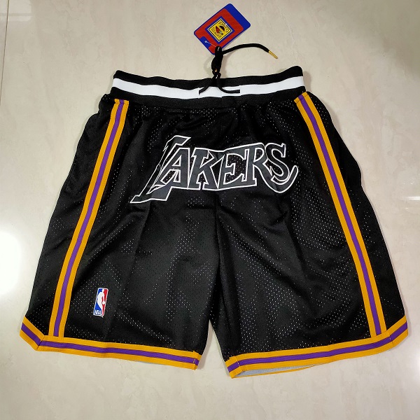 Men NBA 2021 Los Angeles Lakers MVP Black Shorts